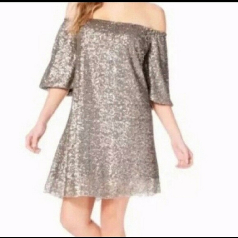 Charming Charlie sequin off shoulder dress